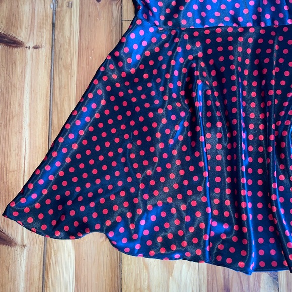 Retro Polka Dot Mini Halter Party Dress - Picture 5 of 7